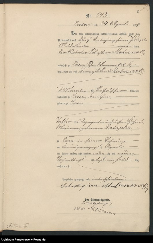 Obraz 10 z jednostki "Księga zgonów t. II"