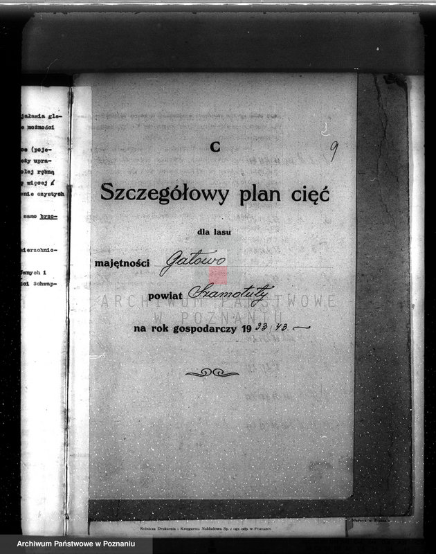 image.from.unit.number "Plan urządzenia gospodarstwa leśnego dla lasu majętności Gałowo powiat szamotulski 1933-1943"