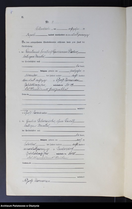 image.from.unit.number "Heirats-Neben-Register Nr 1 - 20"