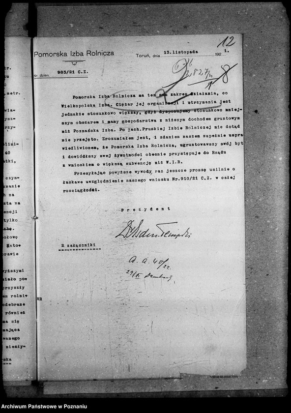 Obraz 18 z jednostki "Sprawy szczegółowo - budżetowe Izba Rolnicza Pomorska"