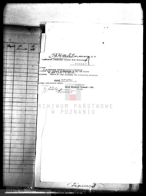 Obraz 5 z jednostki "Czynsz dzierżawny majątku państwowego Lipiny"