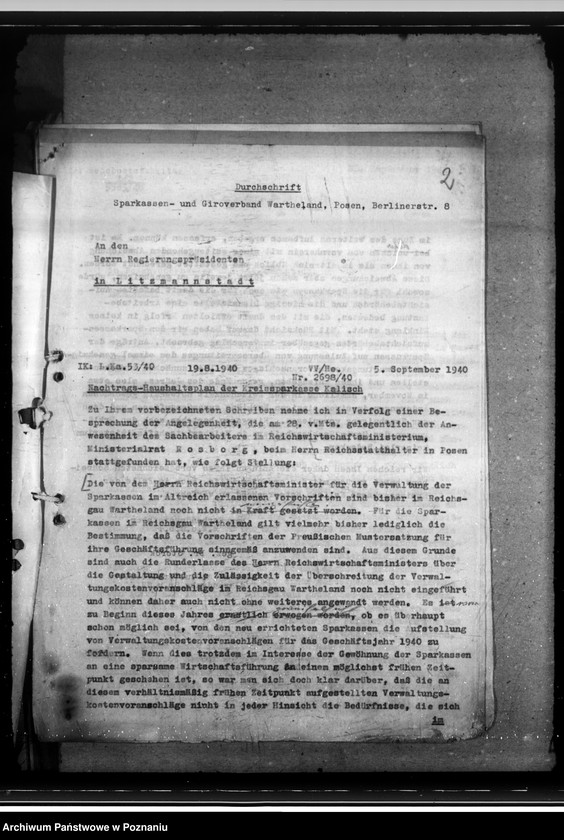 Obraz 6 z jednostki "Sparkassen und Giroverband Wartheland"