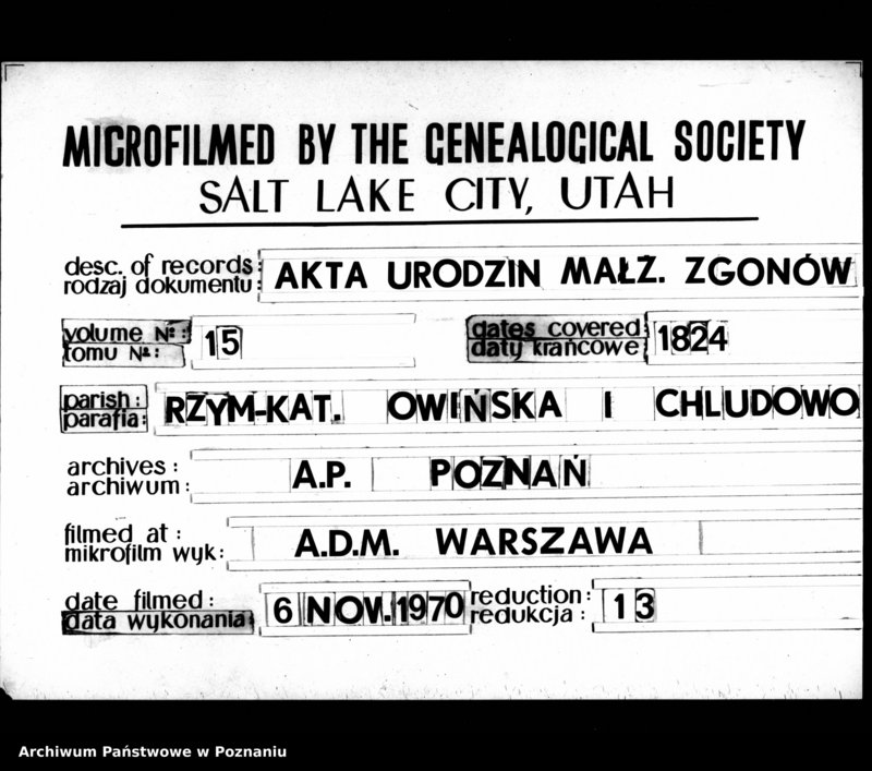 Obraz 19 z jednostki "Duplikat natorum, copulatorum, mortuorum"