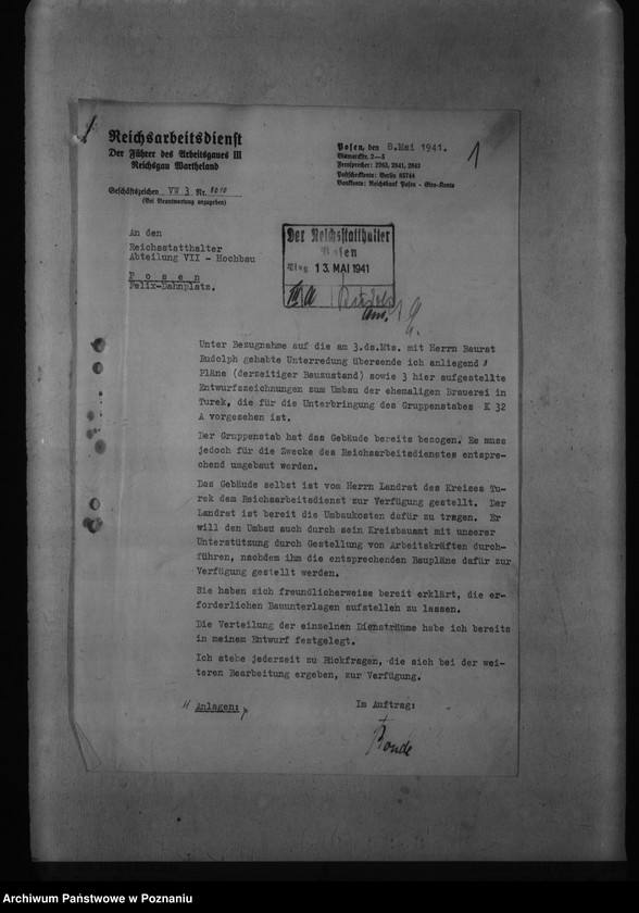 Obraz 5 z jednostki "Gruppenstabsgebäude des Reichsarbeitsdienstes"