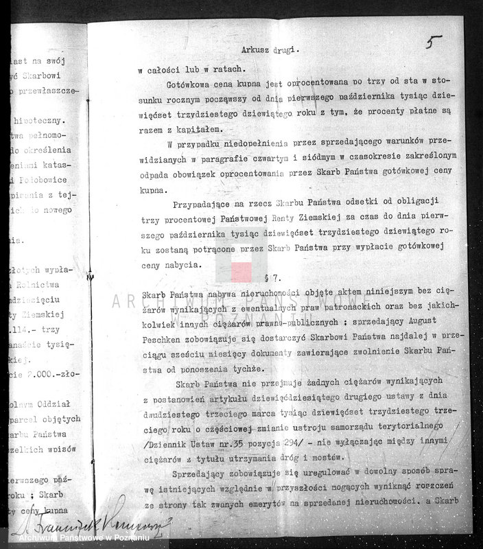 Obraz 9 z jednostki "Majątek Podobowice w powiecie żnińskim nabycie nieruchomości w trybie art.. 8 ustawy o wykonaniu reformy rolnej"