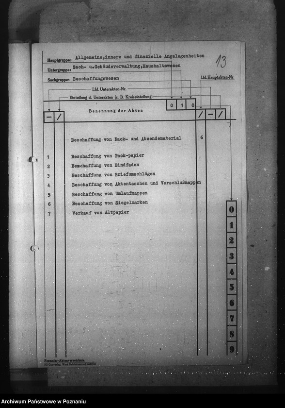 Obraz 17 z jednostki "Aktenplan (Haushalts-, Kassen- und Rechnungswesen)"