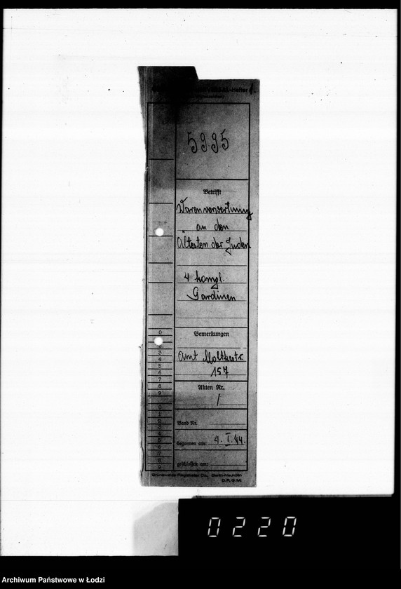 Obraz 5 z jednostki "Warenverwertung an den Ältesten der Juden 4 kompl.Gardinen [oraz konfekcji]"