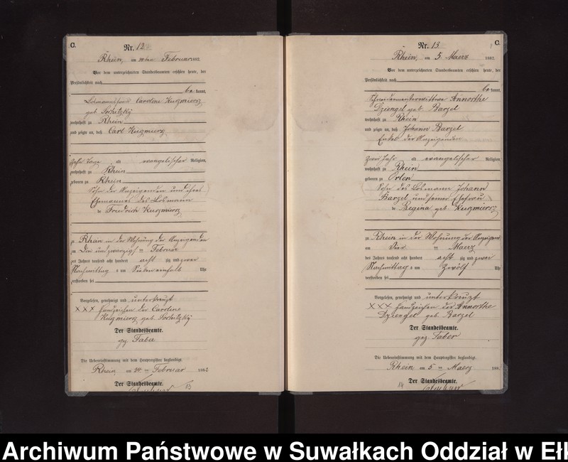 image.from.unit.number "Sterbe-Neben-Register des Preussischen Standes-Amtes Rhein Kreis Loetzen"