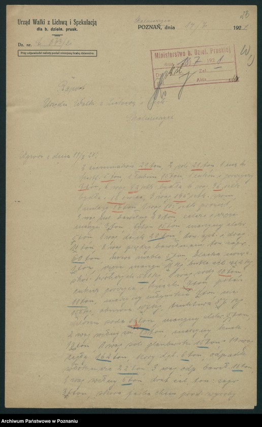 Obraz 20 z jednostki "[Raporty z kontroli wywożonych i przywożonych towarów]"