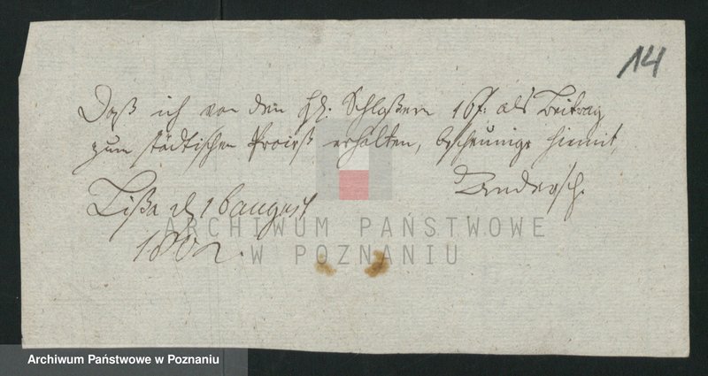 Obraz 15 z jednostki "[Korespondencja cechowa z różnymi władzami i pokwitowania uiszczonych opłat]"