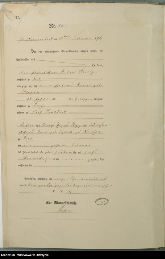 image.from.unit.number "Sterbe-Haupt-Register Nr 1 - 77"