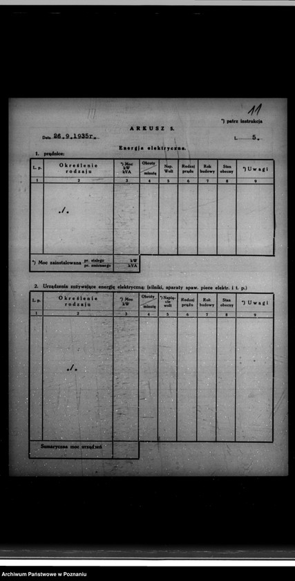 Obraz 15 z jednostki "Kwestionariusz Gazowni Miejskiej w Środzie"