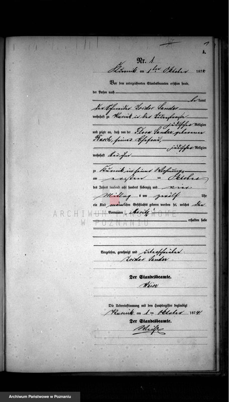 Obraz 2 z jednostki "Księga urodzeń"