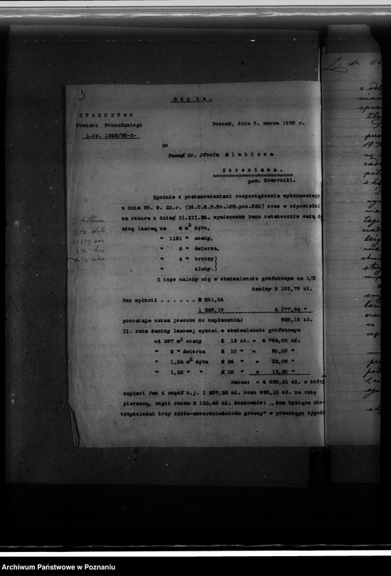 Obraz 7 z jednostki "Nadzór nad gospodarką w lasach majątku Szreniawa powiat poznański"