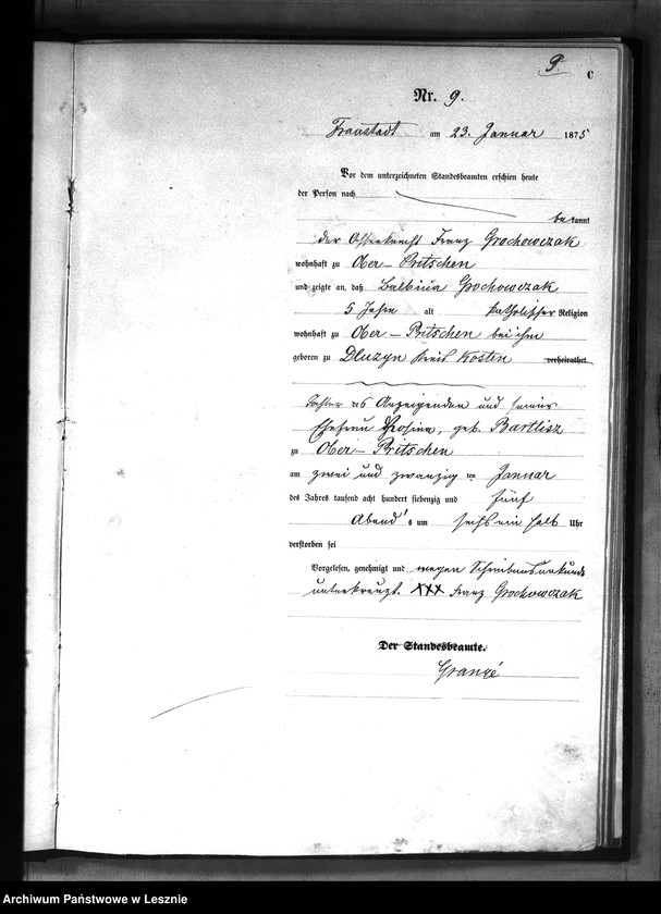Obraz 12 z jednostki "[Księga zgonów - Wschowa północ]"