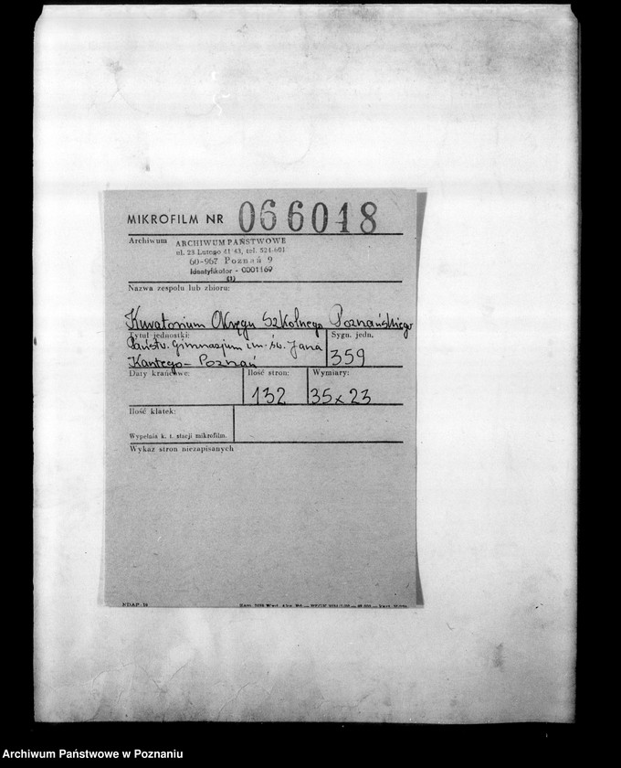 Obraz 2 z jednostki "Państwowe Gimnazjum imienia św. Jana Kantego - Poznań"