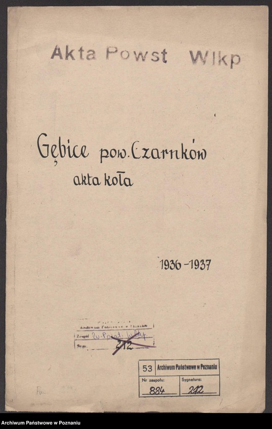 Obraz 2 z jednostki "Gębice, powiat Czarnków akta koła."