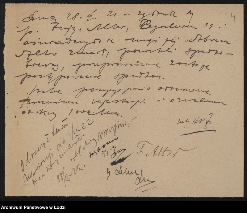 Obraz 6 z jednostki "Abram Alter- Spadkobiercy- sprzedaż manufaktury i konfekcji"