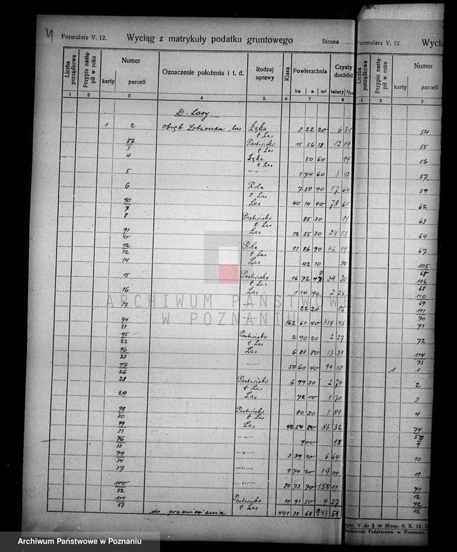Obraz 8 z jednostki "Rejestr wyłączeń z art. 4 i 5 ustawy o wykonaniu reformy rolnej majątku Łobżenica powiatu wyrzyskiego"