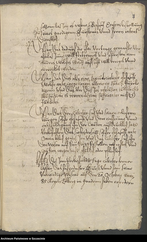 Obraz 9 z jednostki "Dr. Christian Schwartz contra Stiftsvogt Martin v[on] Kleist und den Kammerrat Reimer v[on] Wolde zu Dargen [Dargiń] und Wusterbarth [Ostre Bardo]."