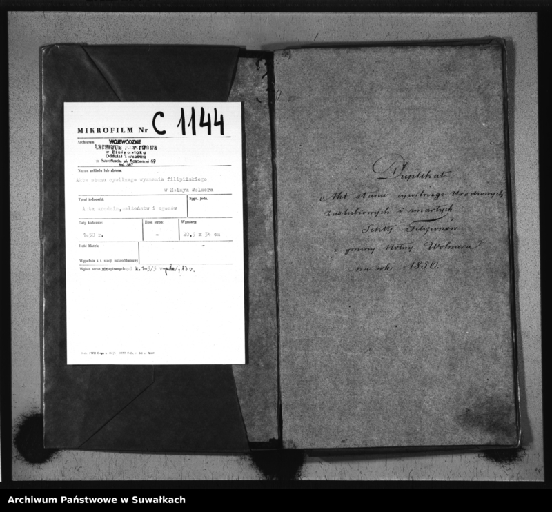 image.from.unit.number "Duplikat Sekty Filiponów gminy Hołny Wolmera z 1850 roku"