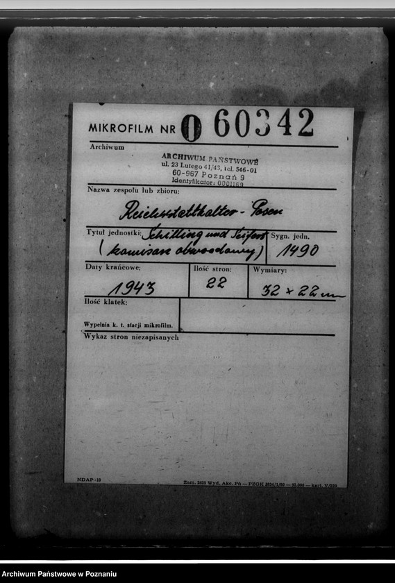 Obraz 2 z jednostki "Schilling und Seifert - komisarz obwodowy"