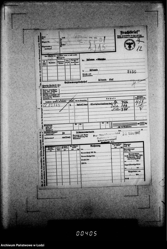 Obraz 16 z jednostki "Frachtbriefe doppel einige Ausgang 1838-2948"