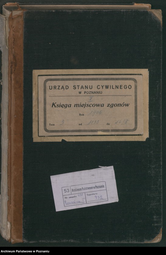 Obraz 2 z jednostki "Księga miejscowa zgonów tom III"