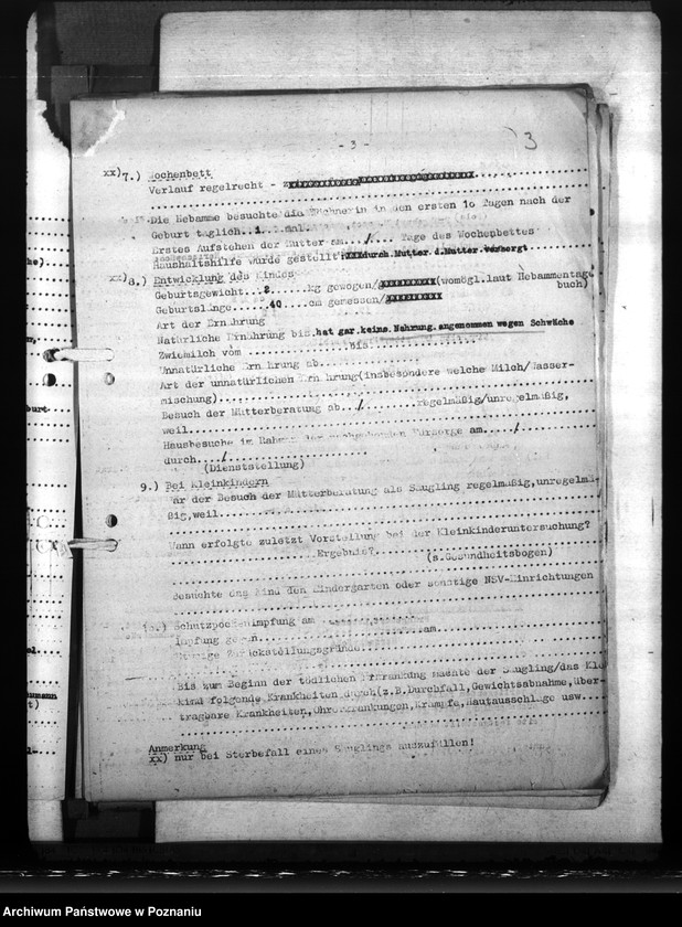 Obraz 7 z jednostki "Ermittelung zum Sterbefall von Säuglingen"