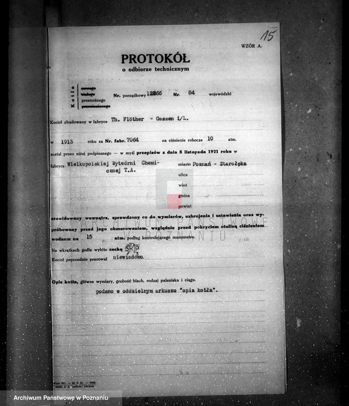 Obraz 17 z jednostki "Wielkopolska wytwórnia chemiczna ul. Starołęka nr woj. 84"