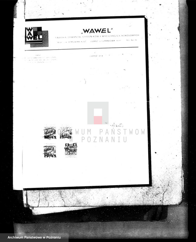 Obraz 9 z jednostki "Zatwierdzenie zakładu przemysłowo /warsztat tkacki firmy Wawel w Lubaszu pow. czarnkowski/"