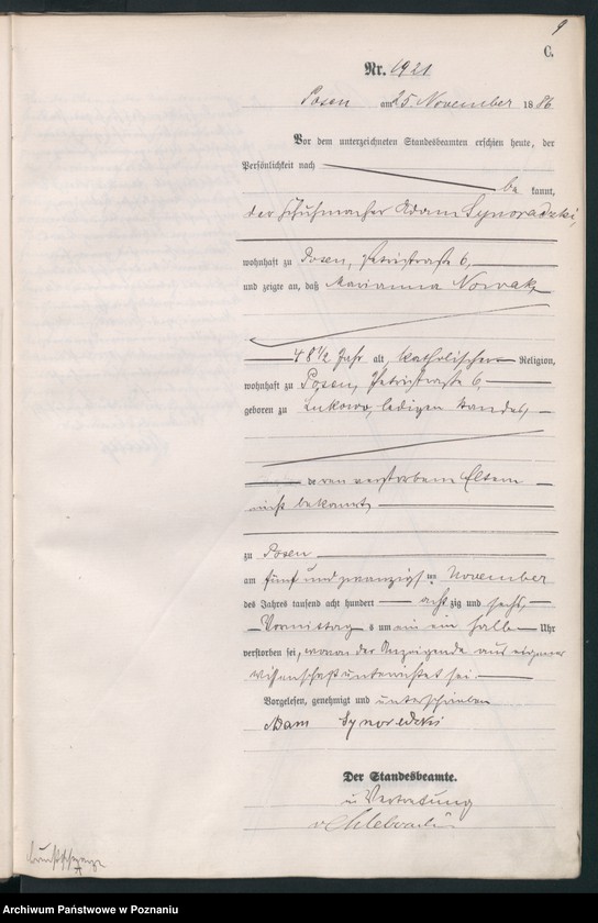 Obraz 12 z jednostki "Księga zgonów t. V"