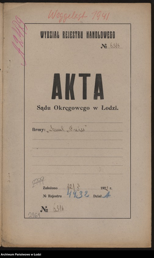 Obraz 2 z jednostki "Szmul Preiss – sprzedaż półbawełnianych towarów"