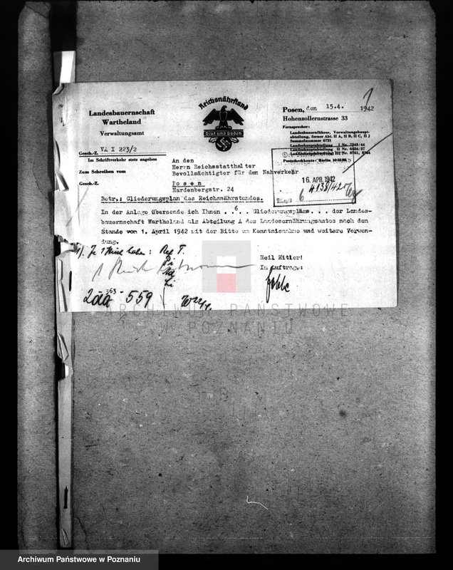 Obraz 7 z jednostki "Gliederungsplan der Landesbauernschaft Wartheland"