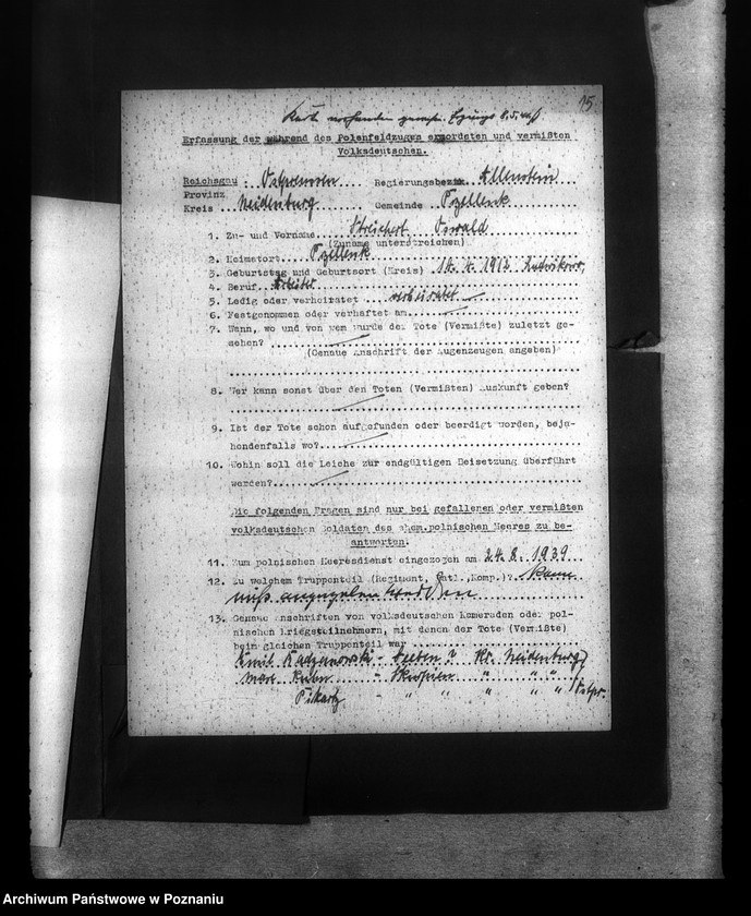 Obraz 19 z jednostki "Amtliche Meldungen Kreis Neidenburg (Nidzica)"