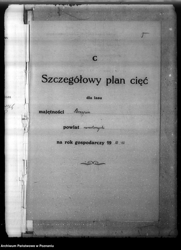 Obraz 9 z jednostki "Plan urządzenia gospodarstwa leśnego lasu majątku Strzępiń w powiecie nowotomyskim 1932-1942"