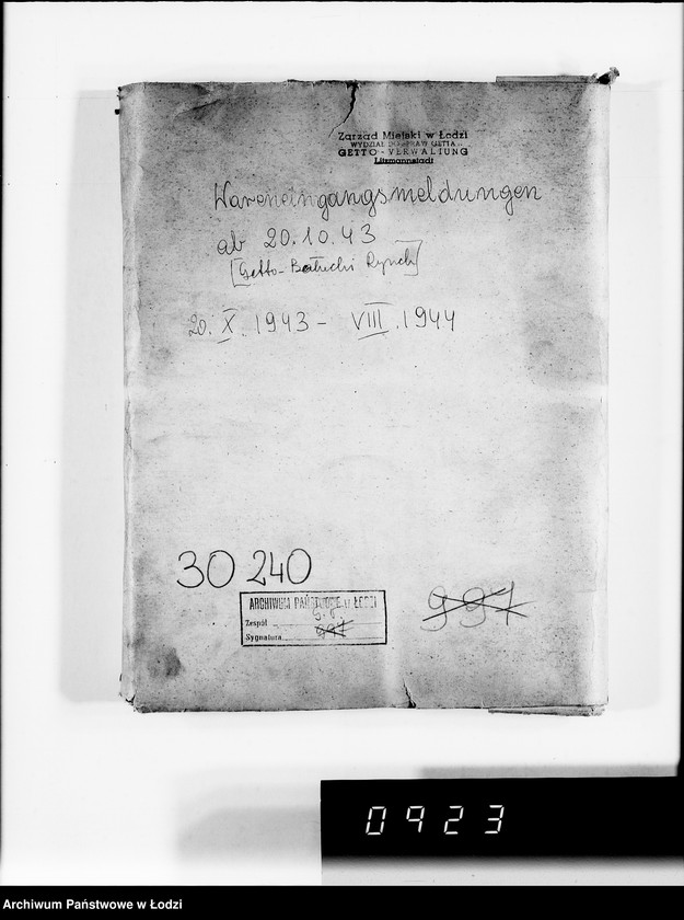 Obraz 4 z jednostki "Wareneingangsmeldungen. [Getto - Bałucki Rynek]"