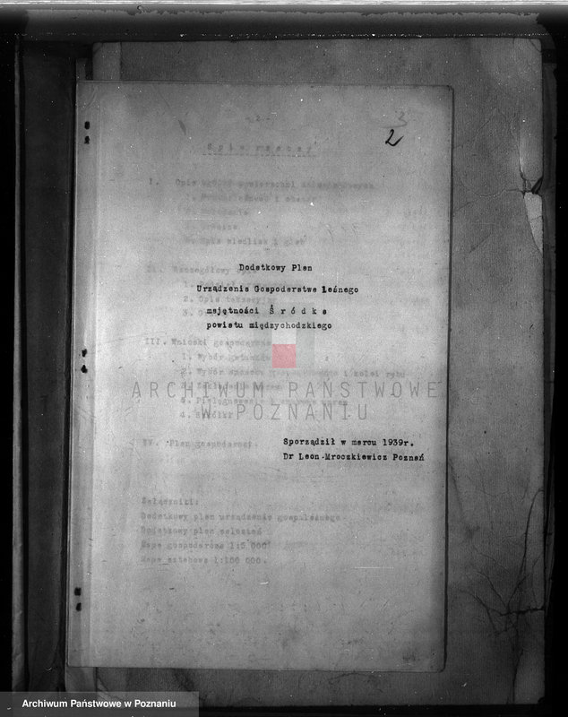 Obraz 10 z jednostki "Dodatkowy plan urządzenia gospodarstwa leśnego majątku Śródka powiat międzychodzki"