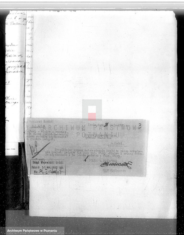 Obraz 7 z jednostki "Sprawa zmiany podziału użytkowania 1,00 ha gruntów leśnych w majątku Obory-Niniew powiaty koniński i kaliski"