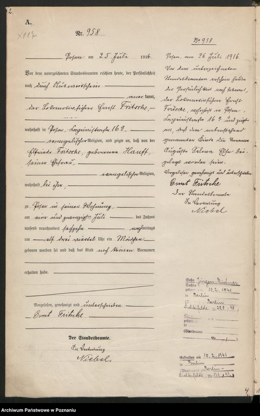 Obraz 4 z jednostki "Księga miejscowa urodzeń tom III [Rejestr główny urodzeń]"