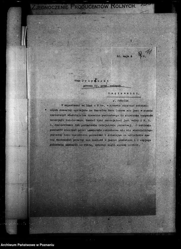 Obraz 16 z jednostki "Sprawy szczegółowo-administracyjne Zjednoczenie Producentów Rolnych"