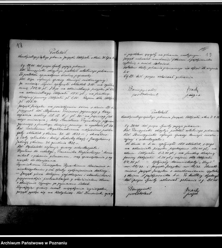 Obraz 13 z jednostki "Protokolarz posiedzeń zarządu"