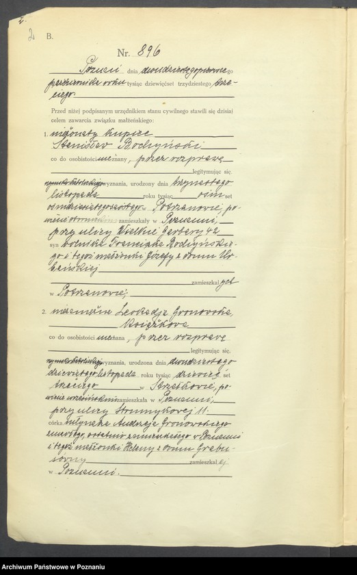 Obraz 4 z jednostki "Księga miejscowa małżeństw tom IV [Rejestr główny małżeństw]"