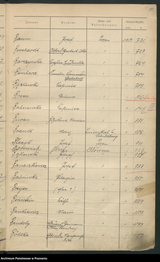 Obraz 13 z jednostki "Skorowidz urodzeń"