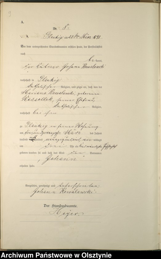 image.from.unit.number "Geburts-Haupt-Register Nr 1 - 46"