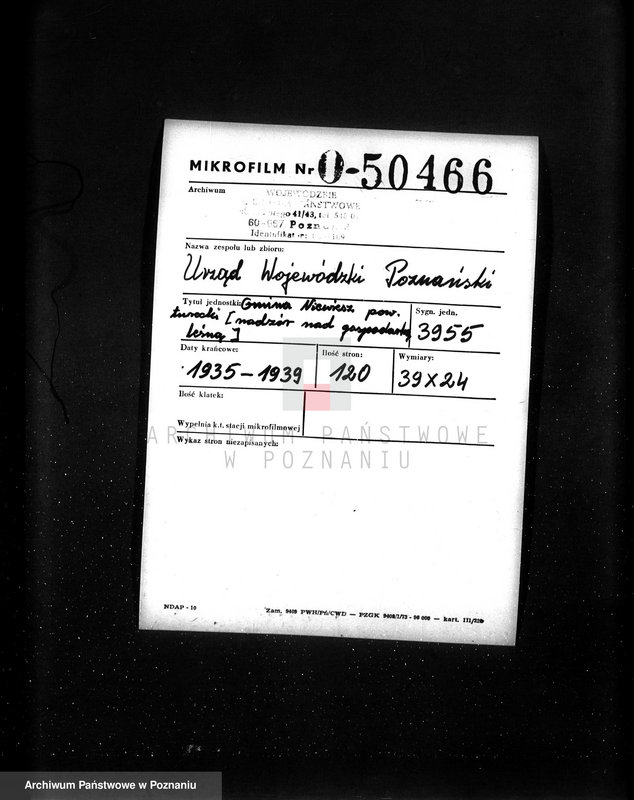 Obraz 2 z jednostki "Gmina Niewiesz powiat turecki /nadzór nad gospodarką leśną/"