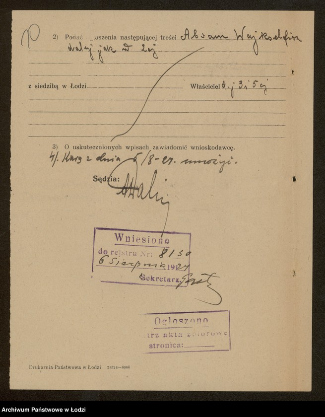 Obraz 12 z jednostki "Abram Wejkselfisz- sprzedaż manufaktury i nici"