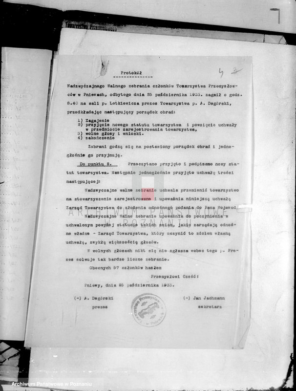 Obraz 8 z jednostki "/Towarzystwo Przemysłowców w Pniewach/"