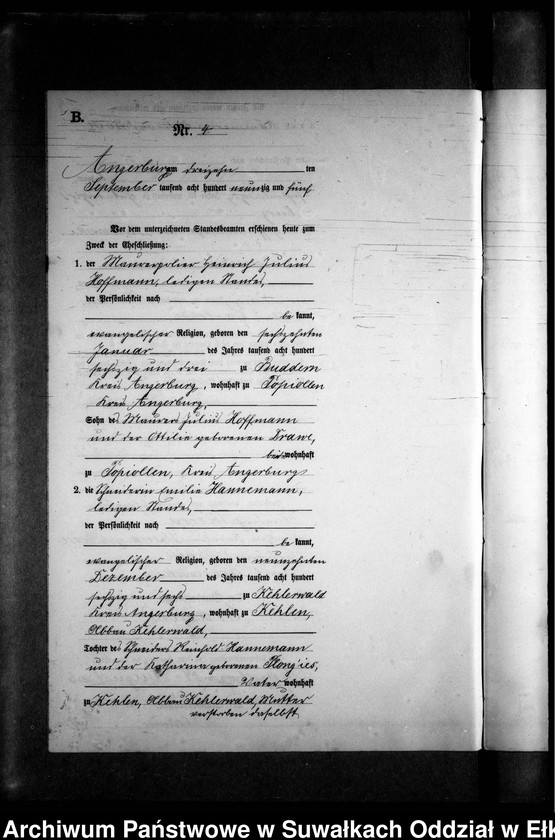 image.from.unit.number "Heiraths-Neben-Register des Preussischen Standes-Amtes Kehlen Kreis Angerburg"