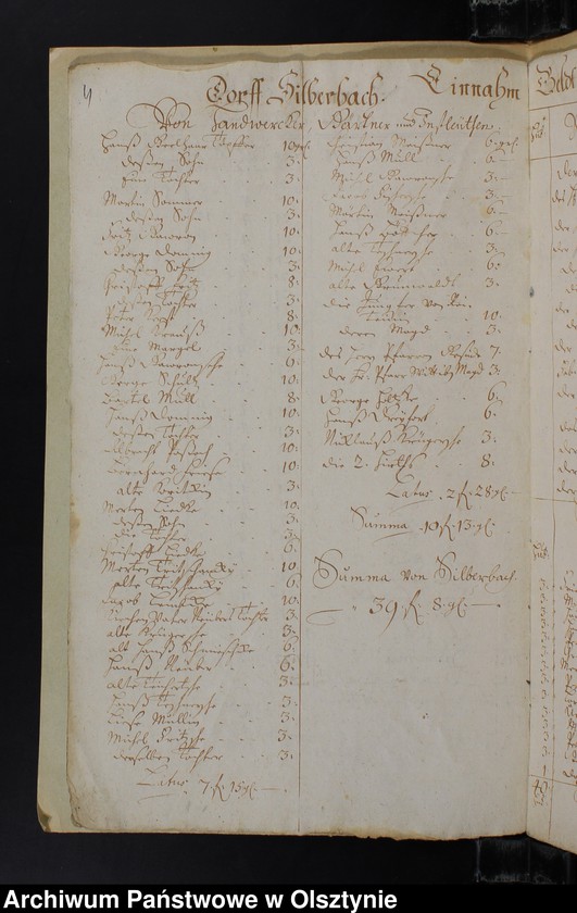 image.from.unit.number "Jahr Rechnung der Silberbachschen Kirchen"